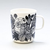 【名入れ可有料】マリメッコ marimekko マグカップ コーヒーカップ 250ml 食器 シイルトラプータルハ Siirtolapuutarha ブラック×ホワイト 068423 197 北欧食器