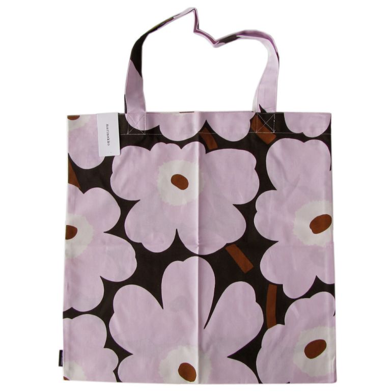 マリメッコ marimekko バッグ トートバッグ ファブリック PIENI UNIKKO ウニッコ グリーン×ピンク×ブラウン 067572 638 名入れ 刺しゅう可有料 北欧雑貨 北欧デザイン