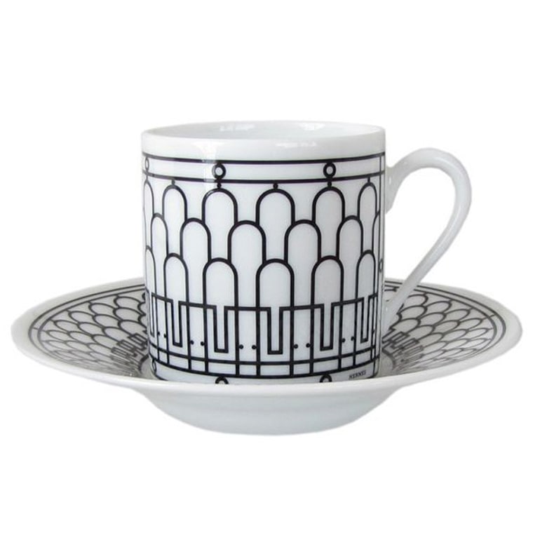 エルメス HERMES 単品 Hデコ 37017P コーヒーカップ&ソーサー 一客 90ml 洋食器