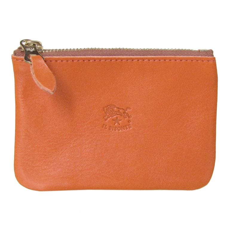 イルビゾンテ IL BISONTE コインケース メンズ レディース カウハイドレザー ファスナー 小銭入れ オレンジ C0898 P 166【スペシャルラッピング660円(別売り)】