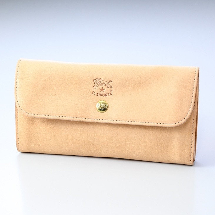 イルビゾンテ IL BISONTE 財布 長財布 ナチュラル ヌメ C0842 P 120 カウハイドレザー SCW020PV0005NA106B 箔押し名入れ可有料 【スペシャルラッピング660円(別売り)】