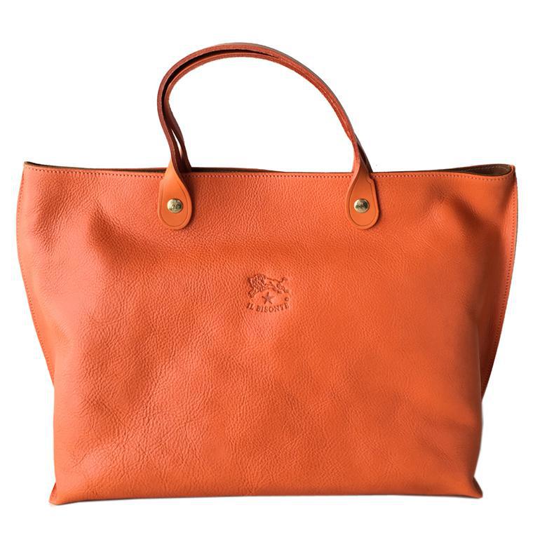 イルビゾンテ IL BISONTE バッグ ハンドバッグ ORANGE オレンジ A2377 P 166 カウハイドレザー