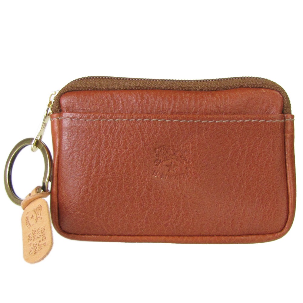 イルビゾンテ IL BISONTE コインケース カウハイドレザー ファスナー 小銭入れ コニャック あか茶 C0747 P 214【スペシャルラッピング660円(別売り)】