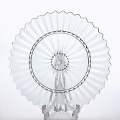 極稀少★素晴らしい♡オールドサンルイSt.Louis☆クリスタルトレイ波間模様★ 極稀少☆素晴らしい♡オールドサンルイSt.Louis☆クリスタルトレイ波間