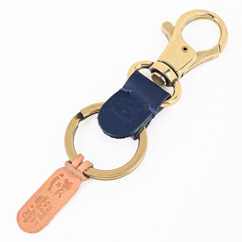 イルビゾンテ IL BISONTE キーリング キーホルダー メンズ レディース バケッタレザー ネイビー C0551 P 866 SKH016PG0020BL137 名入れ可有料【スペシャルラッピング660円(別売り)】