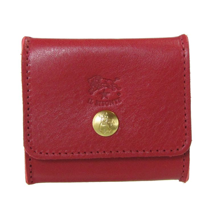 イルビゾンテ IL BISONTE コインケース カウハイドレザー ボックス 小銭入れ レッド C0774 P 245【スペシャルラッピング660円(別売り)】