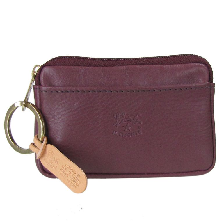 イルビゾンテ IL BISONTE コインケース メンズ レディース バケッタレザー ファスナー 小銭入れ プラム C0747 P 885【スペシャルラッピング660円(別売り)】