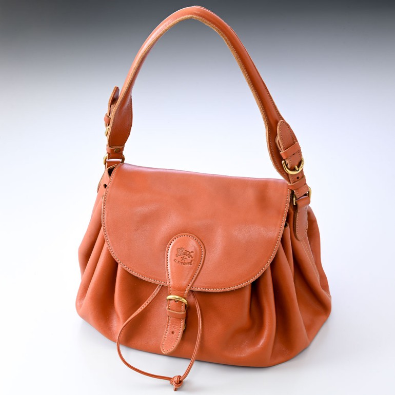 イルビゾンテ IL BISONTE バッグ ハンドバッグ レディース バケッタレザー キャラメル ヤキヌメ ゴールド A2784 EP 145O