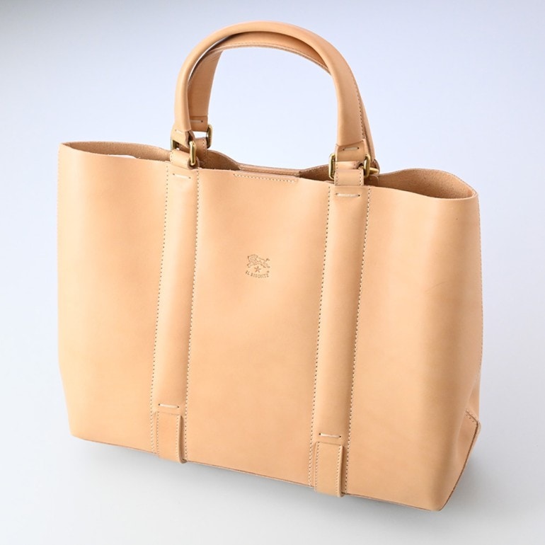 イルビゾンテ IL BISONTE バッグ トートバッグ ハンドバッグ レディース バケッタレザー ヌメ ナチュラル ゴールド A2788 P3 965O