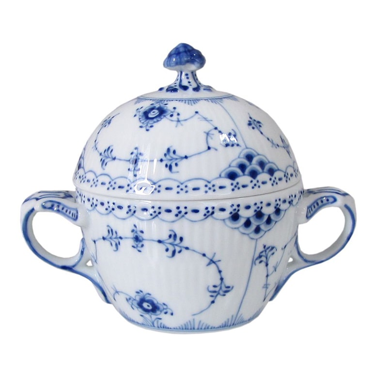 ロイヤルコペンハーゲン ブルーフルーテッド ハーフレース シュガーボウル 200ml 1102159 1017210 北欧食器 洋食器 【スペシャルラッピング660円(別売り)】