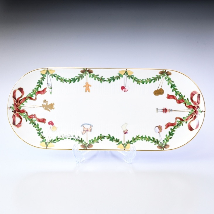 ロイヤルコペンハーゲン ROYAL COPENHAGEN スターフルーテッド プレート ディッシュ 39cm×16cm 2503379 1017444 北欧食器 洋食器 名入れ可有料 【スペシャルラッピング660円(別売り)】