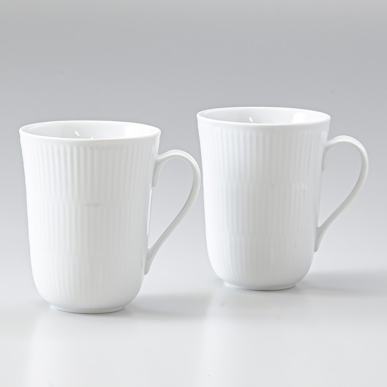 ロイヤルコペンハーゲン ホワイトフルーテッド マグカップ ペア 330ml 2408039 【日本未発売】 1017380 北欧食器 洋食器 名入れ可有料 【スペシャルラッピング660円(別売り)】