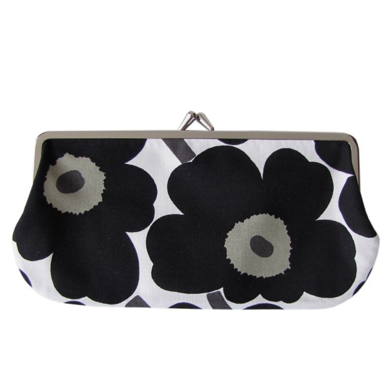 マリメッコ marimekko 小物入れ ペンケース がま口 ミニウニッコ ブラック 027003 030 刺しゅう可有料 北欧雑貨 北欧デザイン