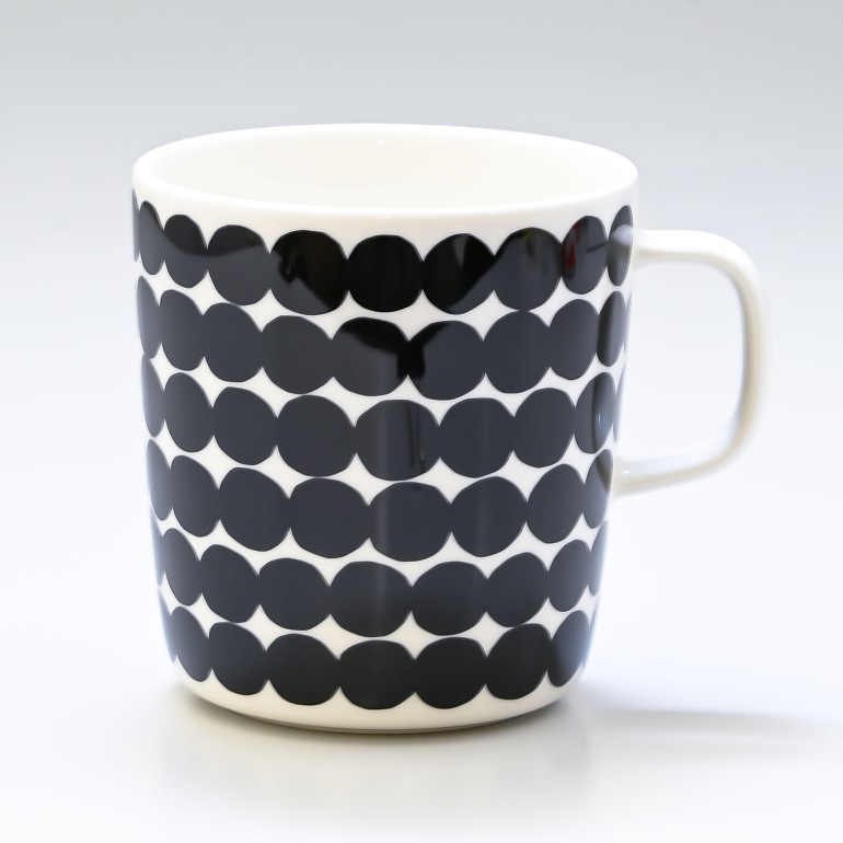 マリメッコ marimekko マグカップ ビッグサイズ 400ml ラシィマット RASYMATTO ブラック 067497 190 名入れ可有料 北欧食器 洋食器【スペシャルラッピングB対応(別売り)】