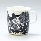 マリメッコ marimekko マグカップ ビッグサイズ 400ml シイルトラプータルハ ブラック 067847 093 名入れ可有料 北欧食器 洋食器【スペシャルラッピングB対応(別売り)】