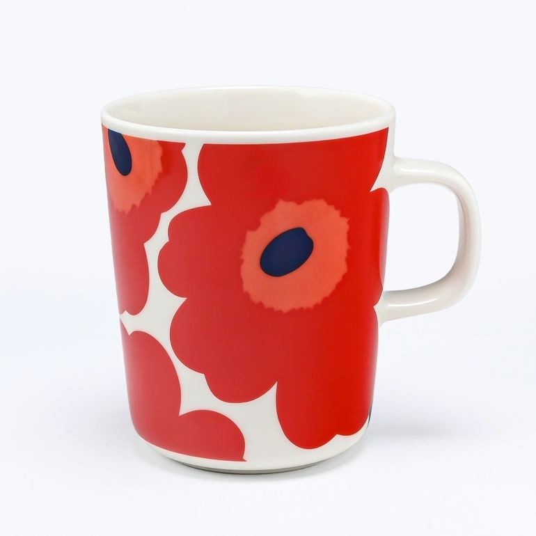 【名入れ可有料】マリメッコ marimekko マグカップ コップ 250ml 食器 UNIKKO ウニッコ ホワイト×レッド 063431 001 北欧食器 洋食器【スペシャルラッピング660円(別売り)】