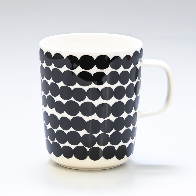 【名入れ可有料】マリメッコ Marimekko マグカップ コップ 250ml 食器 ラシィマット ホワイト×ブラック 063296 190 北欧食器 洋食器【スペシャルラッピング660円(別売り)】