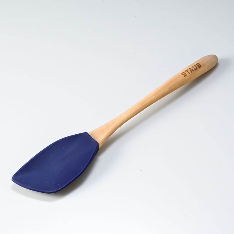 ストウブ staub スパチュラ シリコン スプーン ヘラ オリーブウッド ブルー 調理器具 キッチン用品 40509-248-0 6553091 洋食器