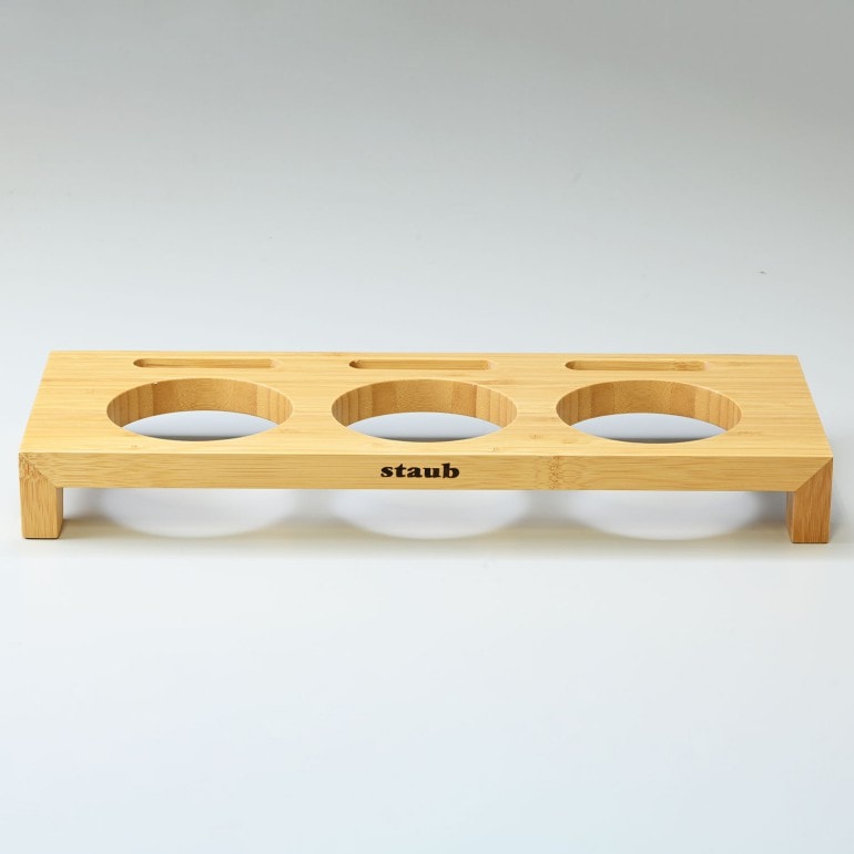 ストウブ staub 鍋置き ミニココット用スタンド 調理器具 キッチン用品 バンブー ナチュラル 42cm×16cm 1190698 (40510-299-0) 洋食器