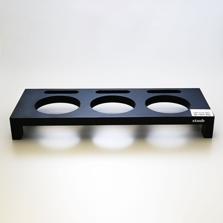 ストウブ staub 鍋置き 10cm ミニココット用スタンド 調理器具 キッチン用品 ブラック 42cm×16cm 1190700 (40509-374-0) 洋食器