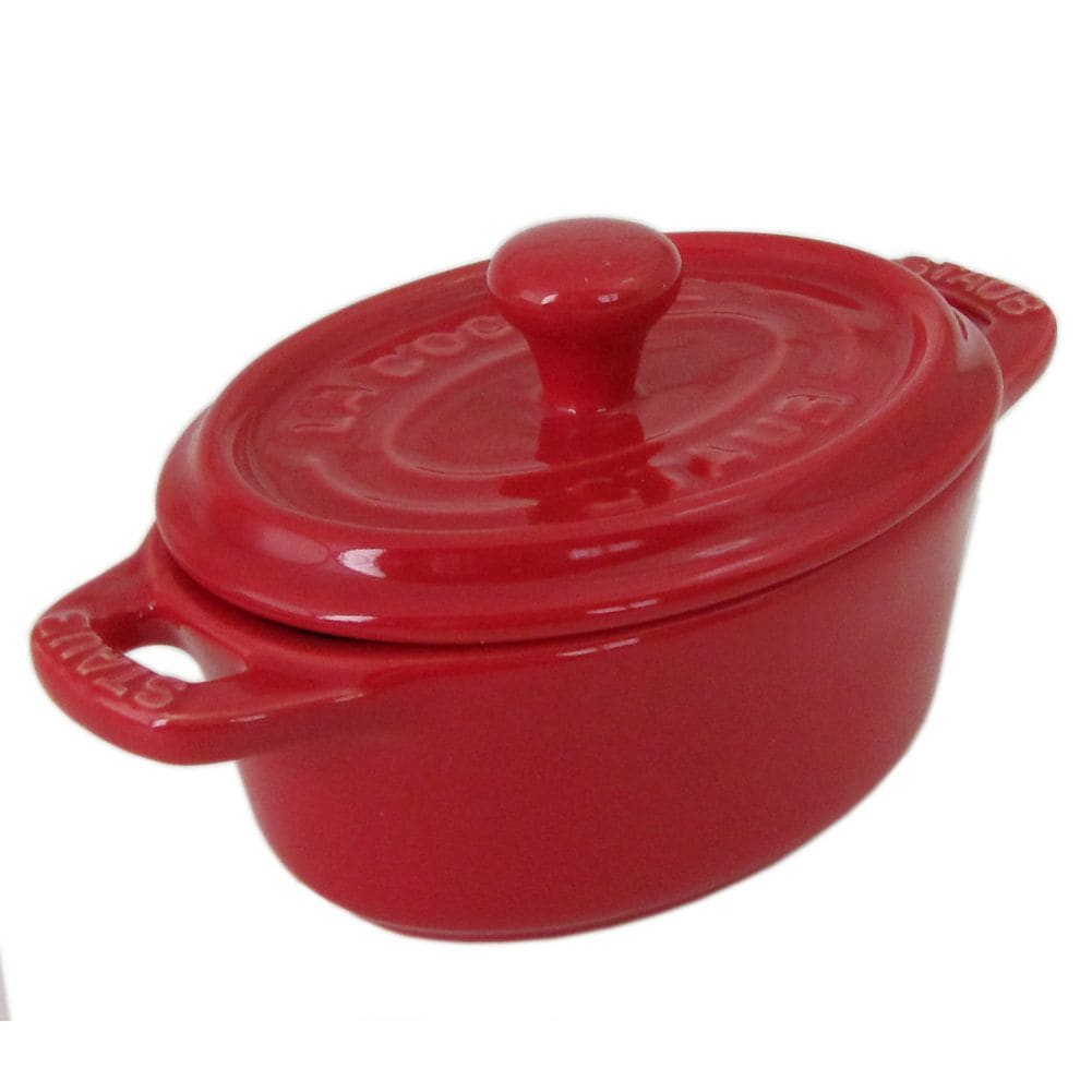 ストウブ staub 鍋 セラミック 11cm ミニココット オーバル チェリー 40511 086 0 洋食器