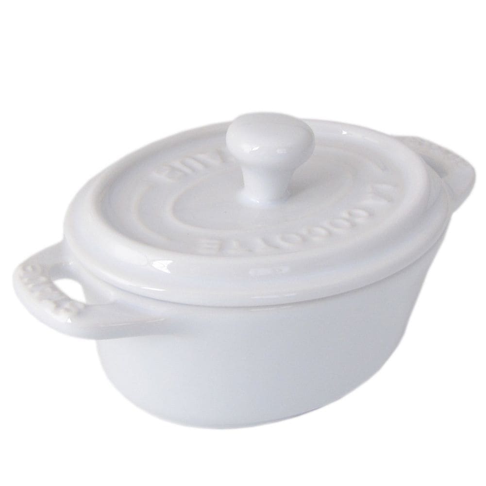 ストウブ staub 鍋 セラミック 11cm ミニココット オーバル ホワイト 40511 089 0 洋食器