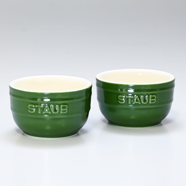 ストウブ staub ラムカン ペア セラミック ボウル 9cm 2個セット バジルグリーン 40511 135 0 洋食器