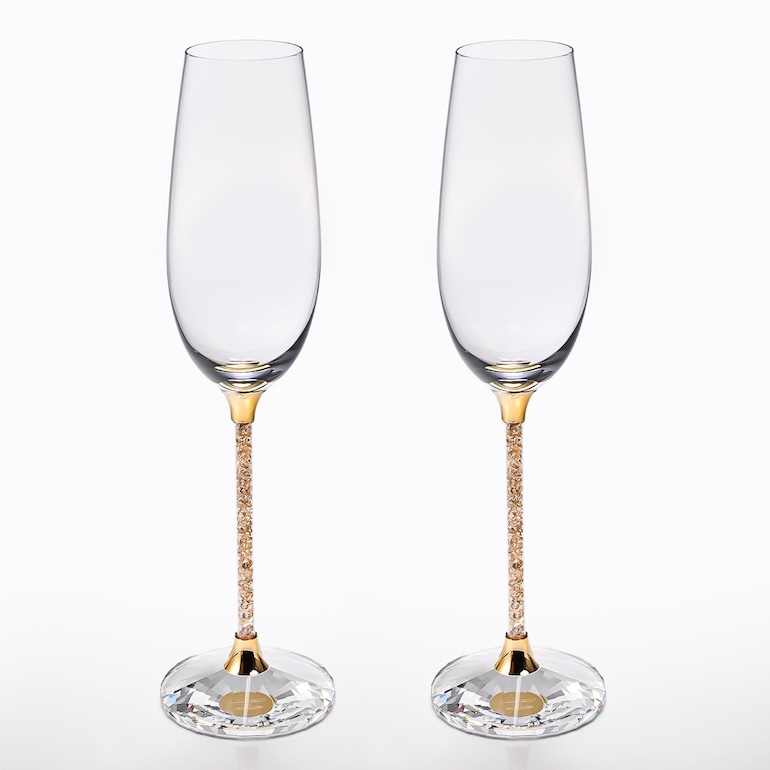 名入れ可有料】スワロフスキー SWAROVSKI シャンパングラス ペア