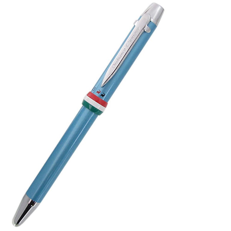 名入れ無料 オロビアンコ Orobianco ボールペン ルニーク ラ・スクリヴェリア トリプロ アズーロ ブルー×シルバー CT 複合タイプ 名入れギフト ボールペン 文房具【スペシャルラッピング660円(別売り)】