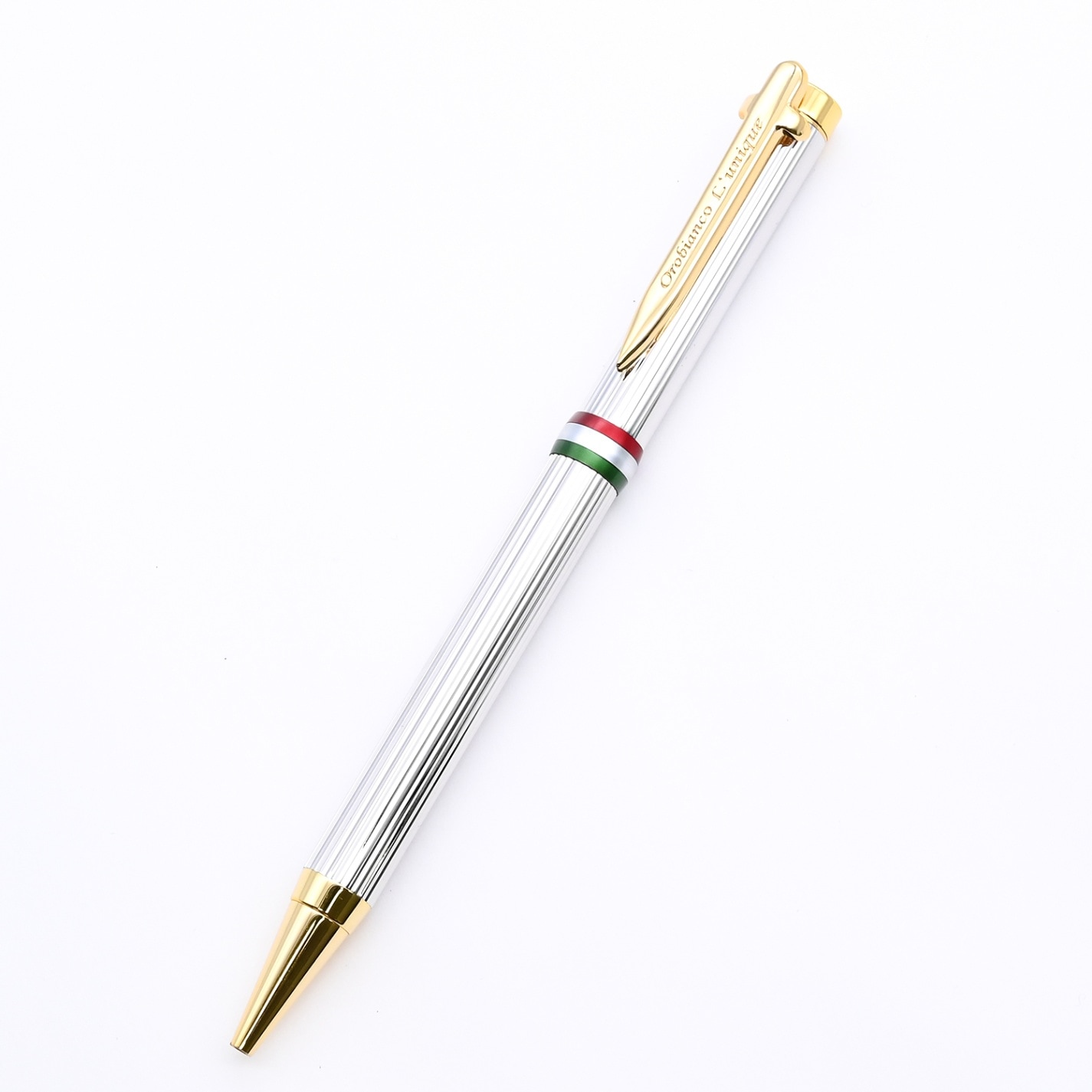 オロビアンコ ボールペン ルニーク スペリオーレ ストリッシェ シルバー 単色【スペシャルラッピング660円(別売り)】