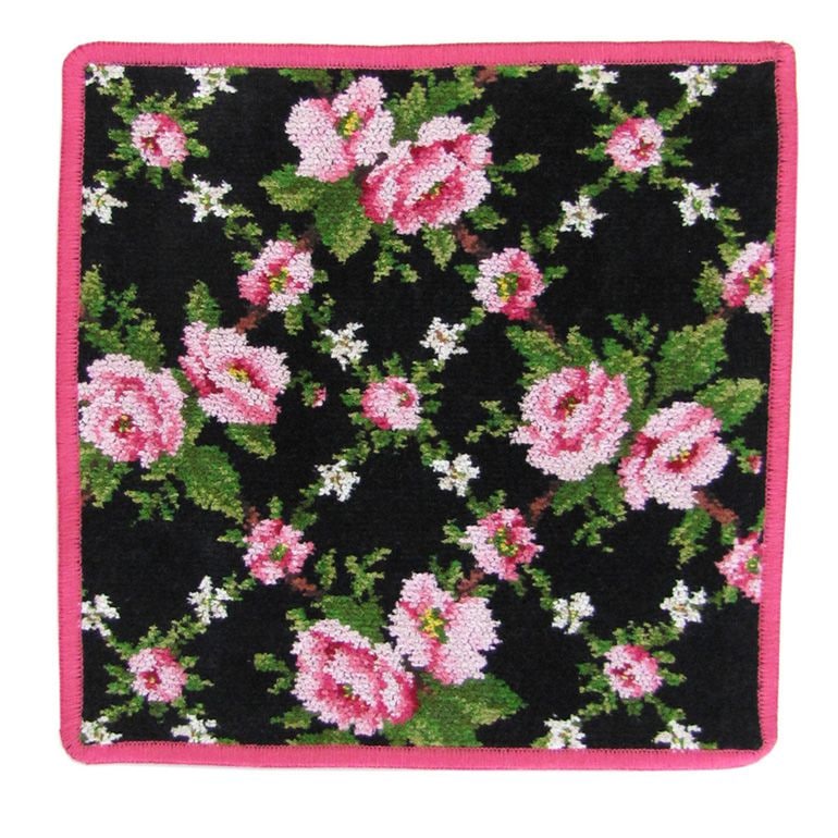 フェイラー FEILER ハンカチ ハンドタオル 25cm レディース AMELIE アメリ ブラック×チェリー 刺しゅう名入れ可有料 名入れギフト ネコポス限定 送料無料<br>【スペシャルラッピング660円(別売り)】