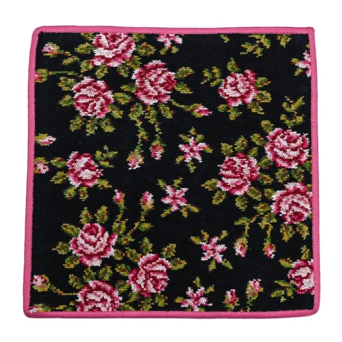 フェイラー FEILER ハンカチ ハンドタオル 30cm レディース MIRIAM CHERRY ミリアム ブラック×チェリー 刺しゅう名入れ可有料 名入れギフト ネコポス限定 送料無料<br>【スペシャルラッピング660円(別売り)】