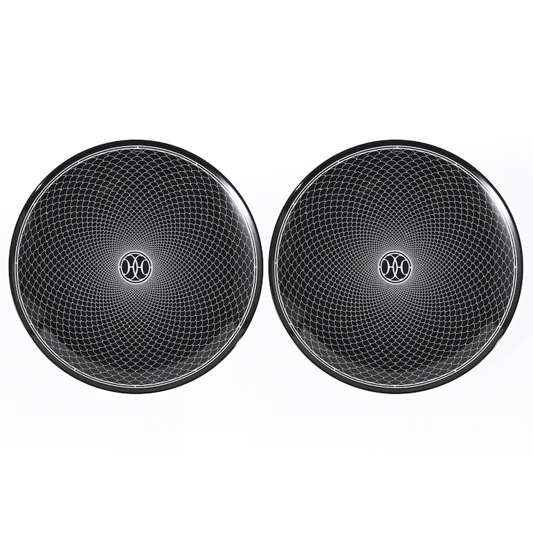 ㉘美品 エルメス Hデコ デザートプレート No2 ブラック 21cm エルメス HERMES Hデコ 037107P2 21.5cm デザートプレート No2 ペア 中