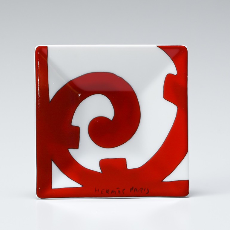 【未使用 2枚】HERMES ガダルキヴィール プレート 7cm プチカレ エルメス HERMES プレート 7cm プチカレ ガダルキヴィール レッド No1