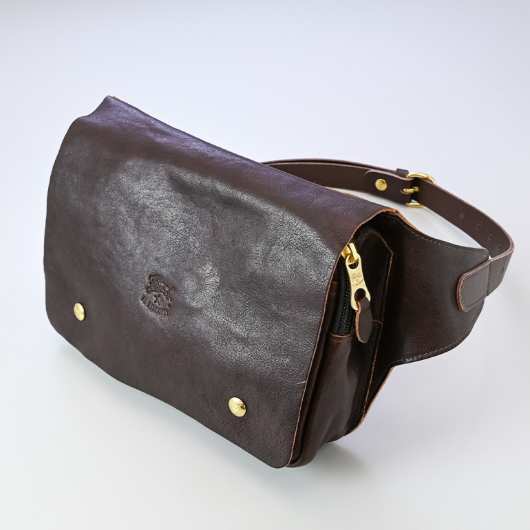 【お得】IL BISONTE ダークブラウン 本革 バッグ IL BISONTE / ORIGINAL LEATHER / SHOULDER BAG（ショルダー