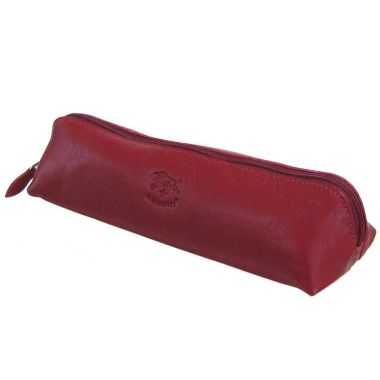 イルビゾンテ IL BISONTE ペンケース メンズ レディース バケッタレザー ROSSO ロッソ レッド C0562 P 245【スペシャルラッピング660円(別売り)】