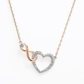 スワロフスキー SWAROVSKI ネックレス ペンダント ハート インフィニティ INFINITY HEART ローズゴールド ホワイト 5518865【スペシャルラッピング660円(別売り)】|ネ