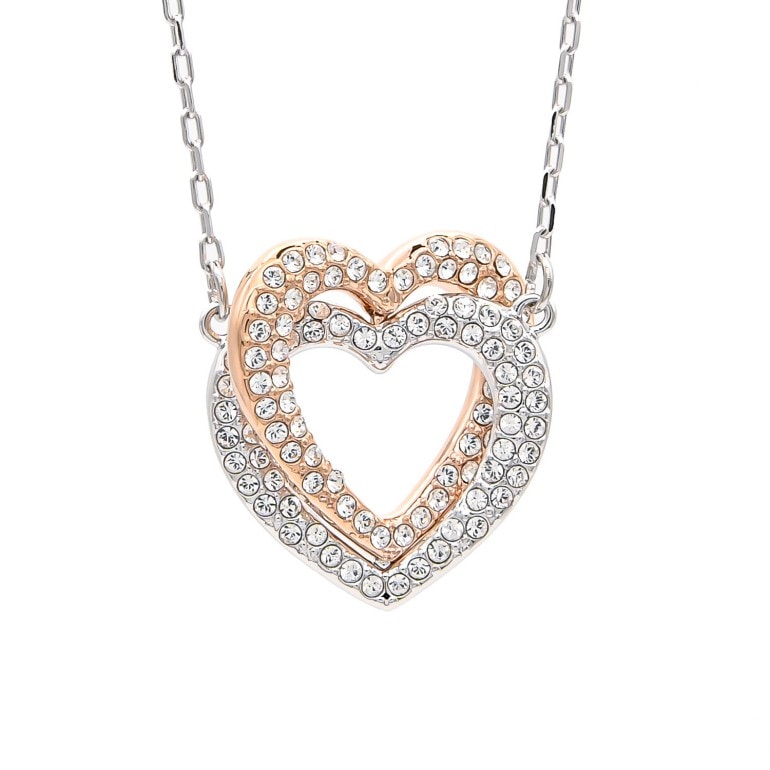 スワロフスキー SWAROVSKI ネックレス ペンダント ハート インフィニティ INFINITY HEART ローズゴールド ホワイト 5518868【スペシャルラッピング660円(別売り)】