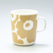 マリメッコ marimekko マグカップ コップ 250ml 食器 UNIKKO ウニッコ ホワイト×ベージュ 070401 180 名入れ可有料 北欧食器 洋食器【スペシャルラッピングB対応(別売り)】