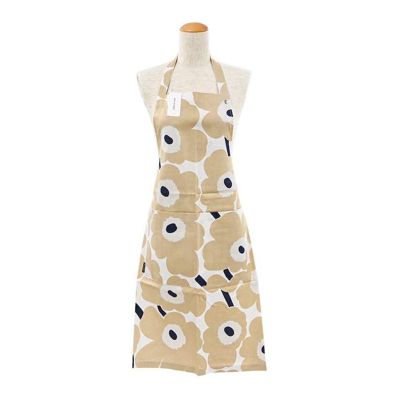 マリメッコ marimekko エプロン Pieni Unikko ウニッコ オフホワイト