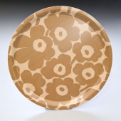 マリメッコ marimekko トレイ お盆 丸盆 PIENI UNIKKO ウニッコ ブラウン 070403 801 北欧食器 洋食器|キッチンアイテム|Marimekko