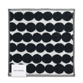 マリメッコ marimekko タオル ハンドタオル ミニタオル ハンカチ 30×30cm Rasymatto ラシィマット ブラック×ホワイト 068762(73020 073020) 190 刺し