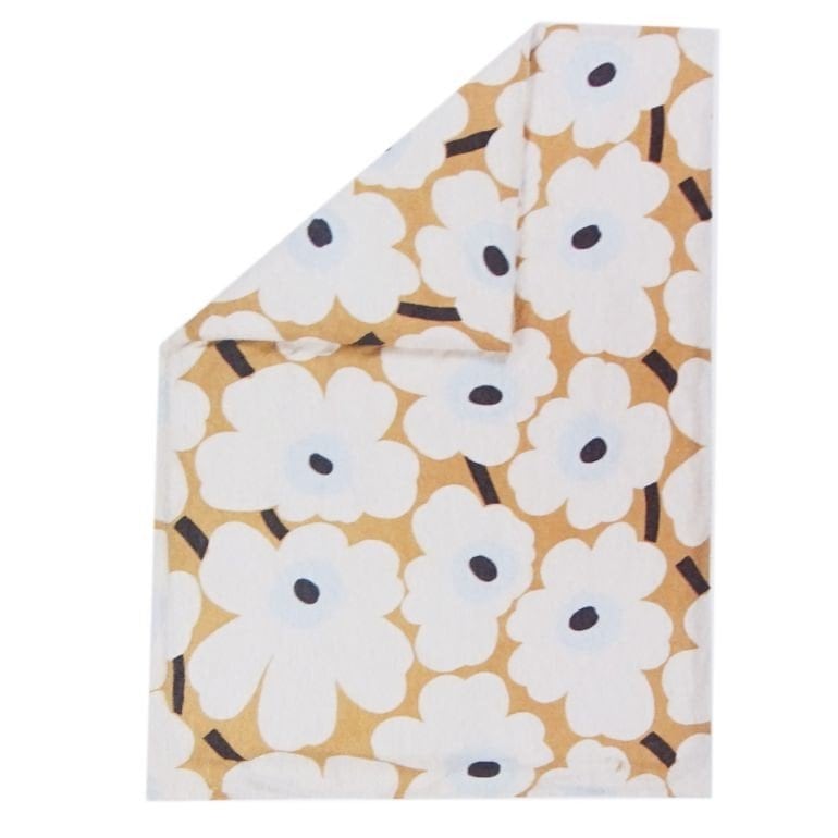 マリメッコ marimekko デュベカバー 掛け布団カバー シングル 150×210cm Unikko ウニッコ ベージュ×オフホワイト×ブルー 069080 815 北欧雑貨 北欧デザイン【スペシャルラッピング660円(別売り)】