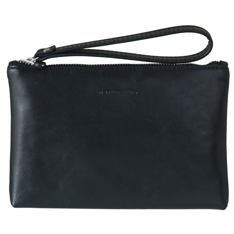 マリメッコ marimekko 小物入れ Tasku レザーポーチ 薄型 ポーチ ブラック 043356 900 北欧雑貨 北欧デザイン