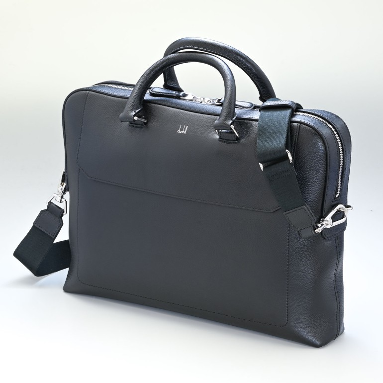 dunhill ビジネスバッグ 黒 レザー dunhill ダンヒル 2way ビジネスバッグ ブラック ナイロン
