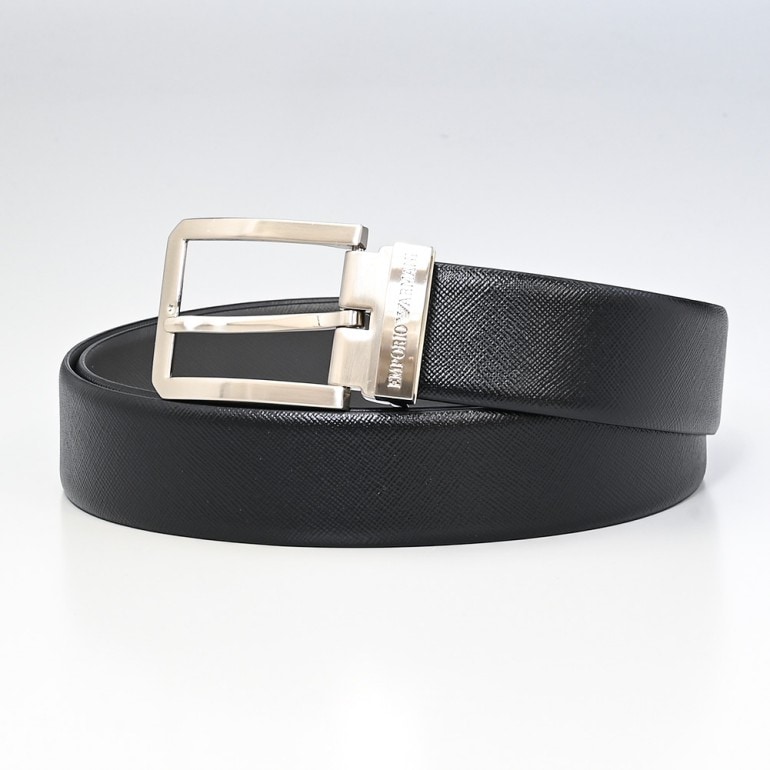 エンポリオ アルマーニ EMPORIO ARMANI ベルト メンズ ブラック 幅3.5cm ストリンガシステム対応 リバーシブル Y4S298 YLQ6E 81972【スペシャルラッピング660円(別売り)】