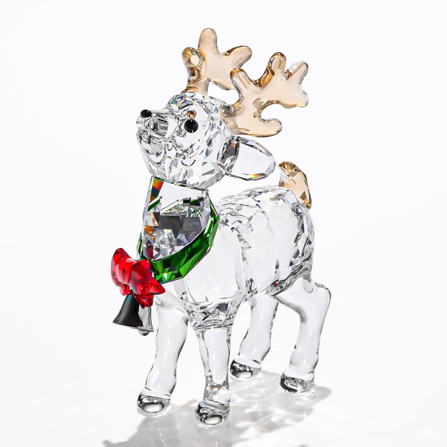 スワロフスキー SWAROVSKI クリスタルフィギュア サンタのトナカイ クリスマス 5532575 インテリア オブジェ 置物【スペシャルラッピング660円(別売り)】