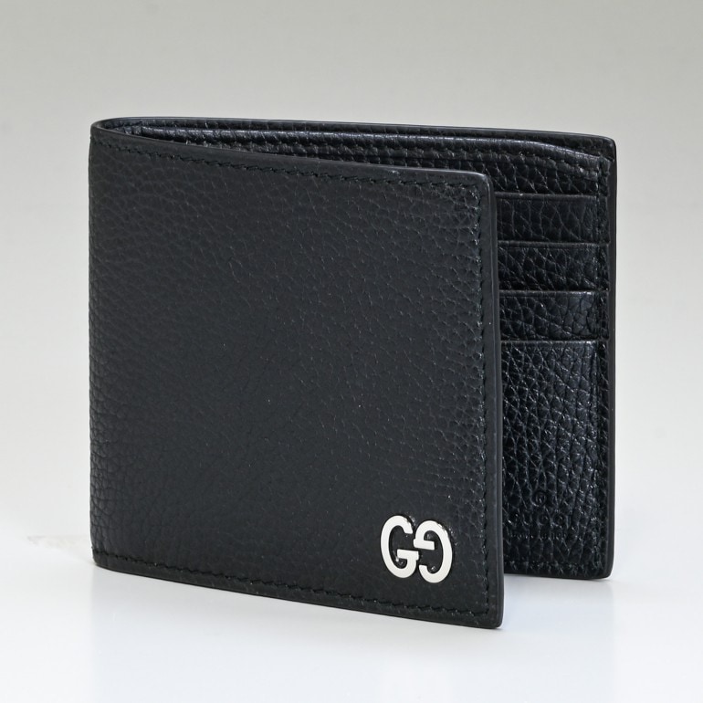 グッチ GUCCI 財布 二つ折り財布 メンズ 小銭入れ無し ドリアン レザー ブラック 473916 A7M0N 1000 【スペシャルラッピング660円(別売り)】