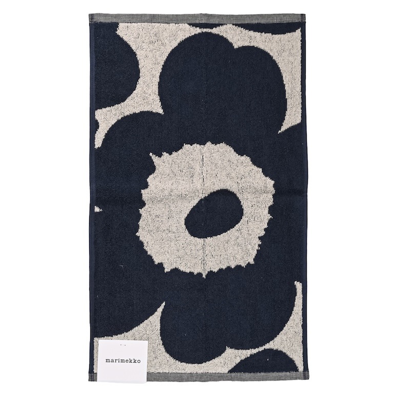 マリメッコ marimekko ゲストタオル 30×50cm フェイスタオル UNIKKO ウニッコ コットン×ダークブルー 070527 851/74031 851 名入れ 刺しゅう可有料 北欧雑貨 北欧デザイン  ネコポス限定 送料無料<br>【スペシャルラッピング660円(別売り)】