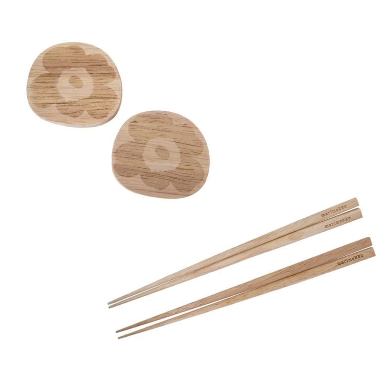 マリメッコ marimekko 箸 箸置き 夫婦箸 木婚式 Chopstick チョップスティック ペア 2セット 070135 808 07143 800 (73284 800) 北欧雑貨 北欧デザイン